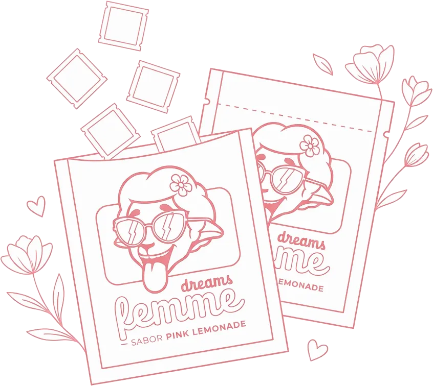 Embalagem do Dreams Femme, a tirinha rosa para cuidado íntimo